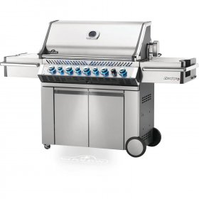 Napoleon Prestige PRO 665 Propane Gas Grill with Infrared Rear Burner and Infrared Side Burner and Rotisserie Kit - PRO665RSIBPSS-3 New