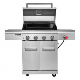 Nexgrill Deluxe 4-Burner Propane Gas Grill With Infrared Side Burner & Grill Cover - 720-0958AE New