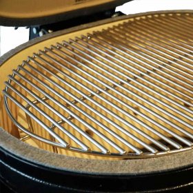Primo Oval XL 400 Ceramic Kamado Grill On Compact Cypress Table With Stainless Steel Grates - PGCXLH (2021) New