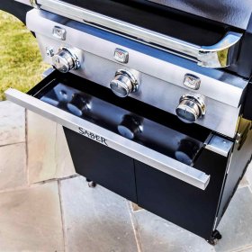 Saber Deluxe Black 500 32-Inch 3-Burner Infrared Propane Gas Grill - R50CC0617 New