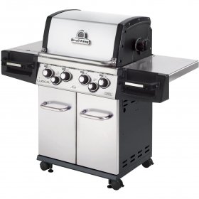 Broil King Regal S490 Pro 4-Burner Propane Gas Grill With Rotisserie & Side Burner - Stainless Steel New