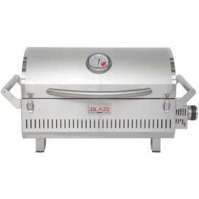 Blaze Professional LUX Marine Grade Portable Propane Gas Grill On Pedestal With Side Shelves - BLZ-1PRO-PRTMG-LP New