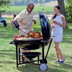 Weber Ranch Kettle 37-Inch Charcoal BBQ Grill - 60020 New