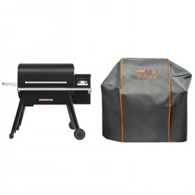 Traeger Timberline 1300 Wi-Fi Controlled Wood Pellet Grill W/ WiFIRE & Grill Cover - TFB01WLE + BAC360 New