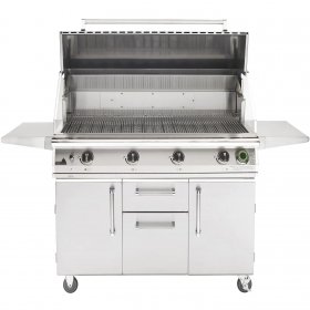 PGS T-Series Commercial 51-Inch Propane Gas Grill With Timer - S48TLP + S48CART New