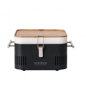 Everdure By Heston Blumenthal CUBE 17-Inch Portable Charcoal Grill - Graphite - HBCUBEGUS New