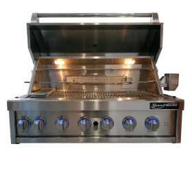 Grand Turbo 40-Inch 6-Burner Built-In Propane Gas Grill With Two Infrared Sear Burners & Rotisserie - B4019BLP New