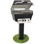 Broilmaster P4-XFN Premium Natural Gas Grill On Black In-Ground Post New