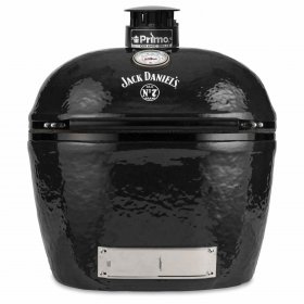 Primo Jack Daniels Edition Oval XL 400 Ceramic Kamado Grill On Compact Cypress Table With Stainless Steel Grates - PGCXLHJ (2021) New