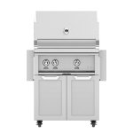 Hestan 30-Inch Natural Gas Grill W/ Rotisserie On Double Door Tower Cart - Steeletto - GABR30-NG-SS New