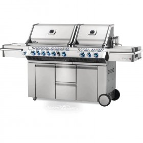 Napoleon Prestige PRO 825 Propane Gas Grill with Infrared Rear Burner, Double Infrared Sear Burner & Side Burner and Rotisserie Kit - PRO825RSBIPSS-3 New