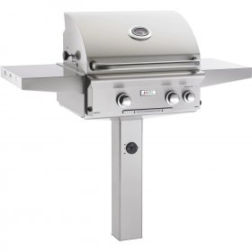 American Outdoor Grill L-Series 24-Inch 2-Burner Natural Gas Grill On In-Ground Post With Rotisserie - 24NGL New