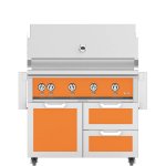 Hestan 42-Inch Propane Gas Grill W/ Rotisserie On Double Drawer & Door Tower Cart - Citra - GABR42-LP-OR New