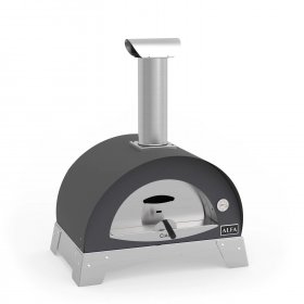 Alfa Ciao 27-Inch Outdoor Countertop Wood-Fired Pizza Oven - Silver Gray - FXCM-LGRI-T-V2 New