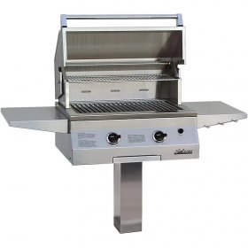 Solaire 27 Inch Basic InfraVection Natural Gas Grill On In-Ground Post - SOL-AGBQ-27GVI-IGP-NG New