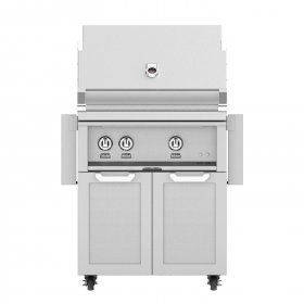 Hestan 30-Inch Natural Gas Grill W/ All Infrared Burners & Rotisserie On Double Door Tower Cart - Steeletto - GSBR30-NG-SS New