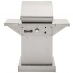 TEC Patio FR 26-Inch Infrared Propane Gas Grill On Stainless Pedestal - PFR1LPPEDS New