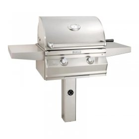 Fire Magic Choice Multi-User Accessible CMA430S 24-Inch Propane Gas Grill With Analog Thermometer On In-Ground Post - CMA430S-RT1P-G6 New