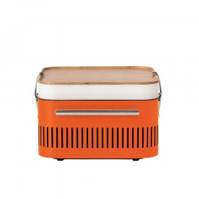 Everdure By Heston Blumenthal CUBE 17-Inch Portable Charcoal Grill - Orange - HBCUBEOUS New