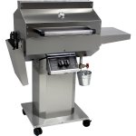 Phoenix Grill SD Stainless Steel Propane Gas Riveted Grill Head On Stainless Steel Pedestal Cart New