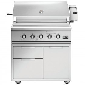 DCS Series 7 Traditional 36-Inch Propane Gas Grill With Rotisserie On DCS CAD Cart - BH1-36R-L New
