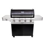 Saber Deluxe Black 670 40-Inch 4-Burner Infrared Propane Gas Grill With Side Burner - R67CC1117 New