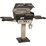 Broilmaster Q3X Qrave Natural Gas Grill On Stainless Steel Patio Post New