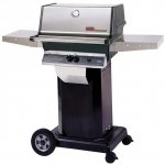 MHP TJK2 Propane Gas Grill With Stainless Grids On Black Cart New