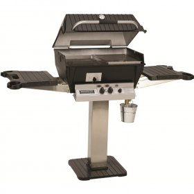 Broilmaster Q3X Qrave Natural Gas Grill On Stainless Steel Patio Post New