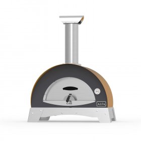 Alfa Ciao 27-Inch Outdoor Countertop Wood-Fired Pizza Oven - Yellow - FXCM-LGIA-T-V2 New