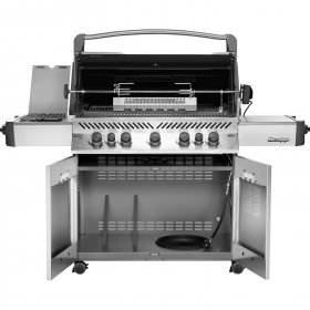Napoleon Prestige 665 Propane Gas Grill with Infrared Rear Burner and Infrared Side Burner and Rotisserie Kit - P665RSIBPSS New