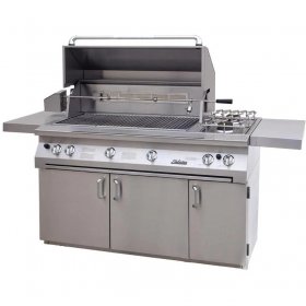 Solaire 56 Inch InfraVection Propane Gas Grill On Standard Cart With Rotisserie & Double Side Burner - SOL-AGBQ-56CVV-LP New