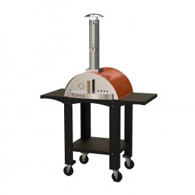 WPPO Karma 25-Inch Wood Fired Pizza Oven with Black Cart - Orange - WKK-01S-WS-Orange New