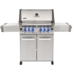 Napoleon Prestige 500 Propane Gas Grill with Infrared Rear Burner and Infrared Side Burner and Rotisserie Kit - P500RSIBPSS-3 New
