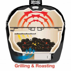 Primo Oval XL 400 Ceramic Kamado Grill With Stainless Steel Grates - PGCXLH (2021) New