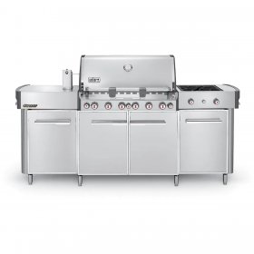 Weber Summit Grill Center Propane Gas Grill With Rotisserie, Sear Burner & Side Burner - Stainless Steel - 291001 New