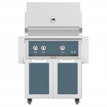 Hestan 30-Inch Propane Gas Grill W/ Rotisserie On Double Door Tower Cart - Pacific Fog - GABR30-LP-GG New