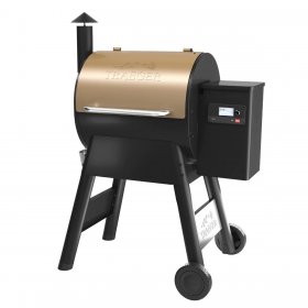 Traeger Pro 575 Wi-Fi Controlled Wood Pellet Grill W/ WiFIRE - Bronze W/ Front Shelf & Grill Cover - TFB57GZE + BAC362 + BAC503 New