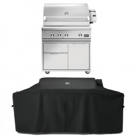 DCS Series 9 Evolution 36-Inch Natural Gas Grill With Rotisserie W/ Cart & Grill Cover - BE1-36RC-N New