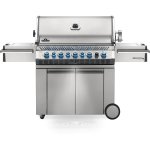 Napoleon Prestige PRO 665 Propane Gas Grill with Infrared Rear Burner and Infrared Side Burner and Rotisserie Kit - PRO665RSIBPSS-3 New
