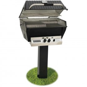 Broilmaster P3-XFN Premium Natural Gas Grill On Black In-Ground Post New