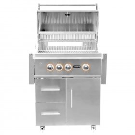 Coyote S-Series 30-Inch 3-Burner Propane Gas Grill With RapidSear Infrared Burner & Rotisserie - C2SL30LP-FS New