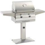 Fire Magic Choice C430S 24-Inch Natural Gas Grill With Analog Thermometer On Patio Post - C430S-RT1N-P6 New