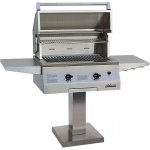 Solaire 27 Inch Deluxe All Convection Natural Gas Grill On Bolt Down Post - SOL-IRBQ-27GXL-BDP-NG New