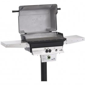 PGS T-Series T40 Commercial Cast Aluminum Natural Gas Grill With Timer On In-Ground Post New