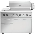 DCS Series 7 Traditional 48-Inch Natural Gas Grill With Double Side Burner & Rotisserie On DCS CAD Cart - BH1-48RS-N New