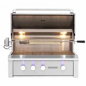 Summerset Alturi 36-Inch 3-Burner Built-In Natural Gas Grill With Stainless Steel Burners & Rotisserie - ALT36T-NG New