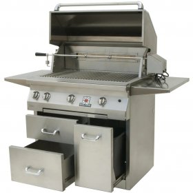 Solaire 36 Inch InfraVection Natural Gas Grill With Rotisserie On Premium Cart - SOL-AGBQ-36CXVI-NG New
