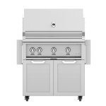 Hestan 36-Inch Natural Gas Grill W/ Rotisserie On Double Door Tower Cart - Steeletto - GABR36-NG-SS New
