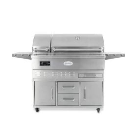 Louisiana Grills Estate Series 860 sq in 304 Stainless Steel Pellet Grill w/ Full Lower Cabinet- LG ESTATE 860C New
